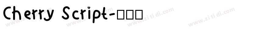 Cherry Script字体转换
